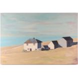 Marinela Marin (b. 1981), 'Judd's Farm, Sussex', coastal landscape, unframed oil on canvas, signed