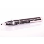 Montblanc StarWalker Black Mystery Ballpoint Pen with twist mechanism, black lacquered barrel with