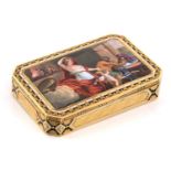 An early 19th century Swiss gold and enamel snuff box, by Guidon, Gide & Blondet Fils, Geneva,