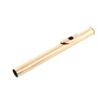 A 14ct bi-coloured gold flute headjoint, with a yellow gold tubing and riser, pink gold lip plate,