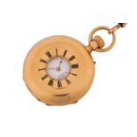 A Henry Capt Geneve demi-chronometre half hunter pocket watch, in a yellow metal case stamped 18kt