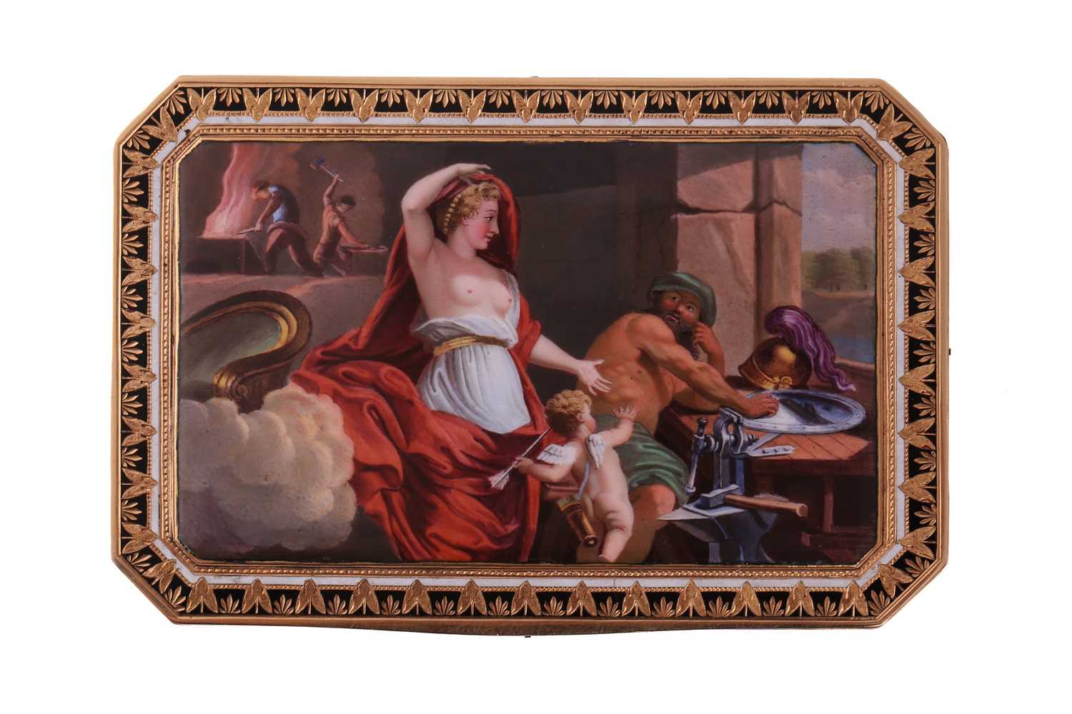 An early 19th century Swiss gold and enamel snuff box, by Guidon, Gide & Blondet Fils, Geneva, - Image 2 of 6