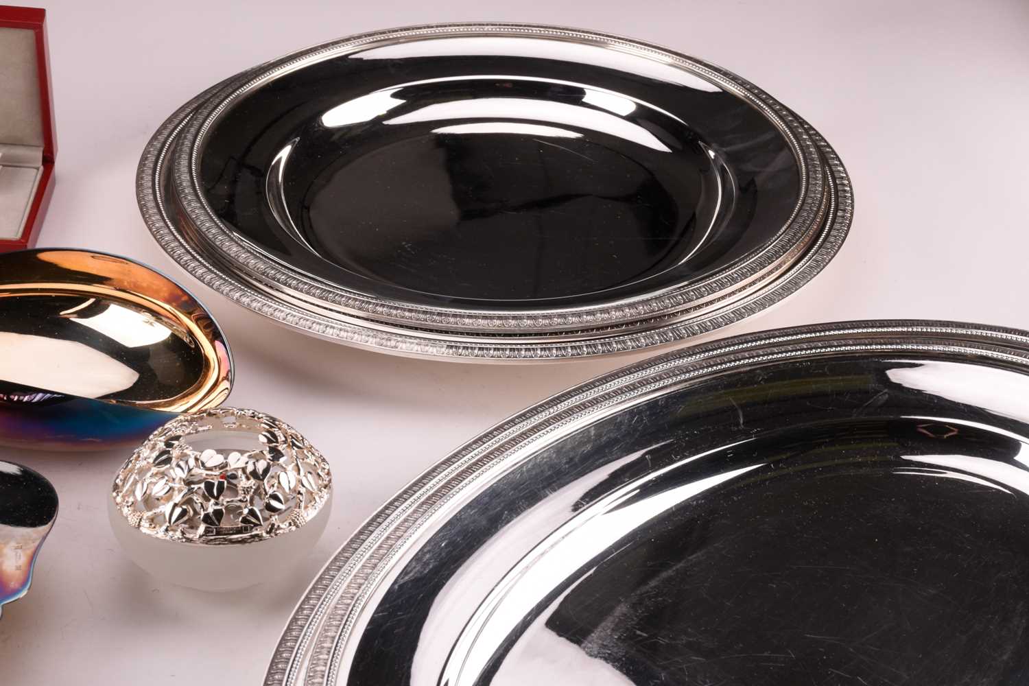 A quantity of Christofle electroplated wares, mostly boxed; and a pair of Christofle plated circular - Image 5 of 11