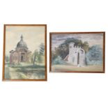 Barbara Mildred Jones (1912-1978), a pair of watercolours, each of rural buildings, signed and dated
