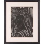 John Farleigh (1900-1965), 'The Black Girl', limited edition woodcut, numbered 4/50, signed and