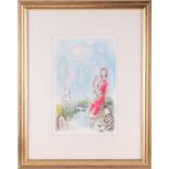 After Marc Chagall (1887-1985) ' Mother & Child' colour print, published by Meaght, Paris,