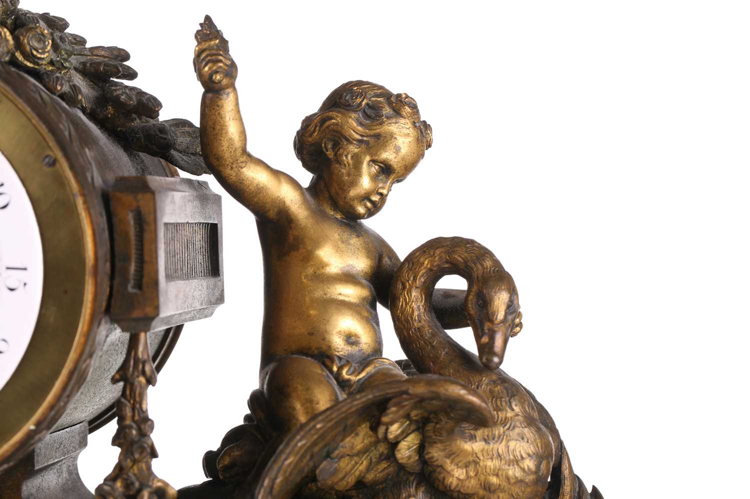 Grohe of Wigmore St, London; a late 19th-century ormolu 8-day mantle clock with trophy surmount - Image 4 of 10