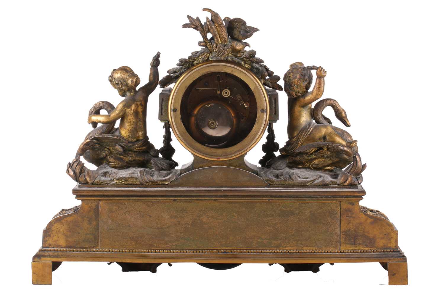 Grohe of Wigmore St, London; a late 19th-century ormolu 8-day mantle clock with trophy surmount - Image 2 of 10