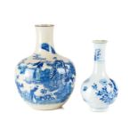 A Chinese porcelain vase, Qing, 18th century, Kangxi, painted with blossoming flowers and