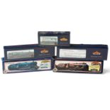 Five boxed Bachmann model railway locomotives, comprising 32-101 08 Diesel Shunter D3729 BR Green,