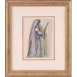 Salvador Dali (1904-1989), 'The Archangel (Paradise Canto 32)', woodblock engraving, 24 cm x 16 cm