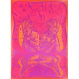 An original 1967 San Francisco psychedelic concert poster, for Moby Grape, Big Brother and the