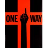 A vintage, Black Power Movement poster, 'One Way', 1971 Synergisms, San Francisco, 70.5 cm x 54.5