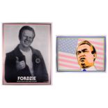 Two original American political protest posters, 'Fordzie: Happy Days Are Here Again', Gerald Ford