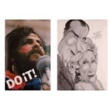 Two original American political protest posters, 'Do It! ', photograph of Jerry Rubin giving a