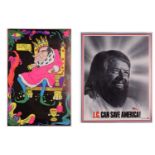 Two original American satirical political posters: 'King Richard - Of Course I Know What I'm Doing',