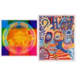 '2 Heads', a 1967 Funky Features psychedelic poster, 73.5 cm x 59 cm, together with 'Mushroom Lady',