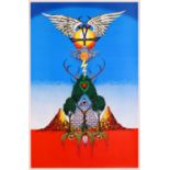 An original psychedelic poster, artwork by Rick Griffin, 1968 Berkeley Bonaparte, 88 cm x 58.5 cm.