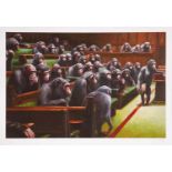 Mason Storm (British 1966-), 'Monkey Parliament', 2020, Giclee Print on 350gsm Hahnemuhle Museum