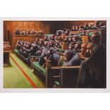 Mason Storm (British 1966-), 'Monkey Parliament', 2022, Giclee Print on 350gsm Hahnemuhle Museum