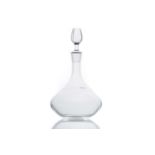 A St Louis Twist #1586 crystal glass decanter and stopper, 34 cm high, in original branded box