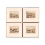 After Henry Alken, a set of four hunting prints "The Meeting, Breaking Cover, Full Cry, The