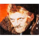 James Hague (b.1970), untitled portrait, oil on board, 27 cm x 34 cm, unframed.