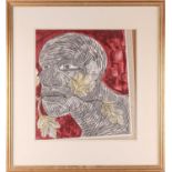 Dame Elisabeth Frink R.A. (1930-1993) British, 'Green Man (Red)', screenprint in colours, 1992, on