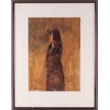 Nicolas Granger-Taylor (b.1963), 'Woman in Dark Clothes', oil on paper, 44 cm x 31 cm framed and