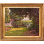 Wynford Dewhurst (1864-1941), 'A Corner of the Garden', oil on canvas, signed to lower left