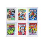 Marvel Super Heroes, a sealed folio limited edition number 100 of six colour prints including # 1