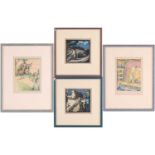 Harold Jones (1904-1922), two colour lithographs, each 23 cm x 16cm, together with Walford Graham