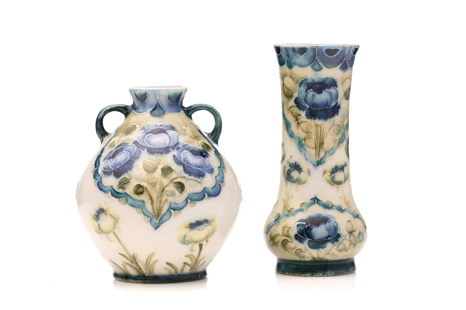 William Moorcroft for James MacIntyre, a miniature 'Poppy' vase, circa 1903, twin handled amphora