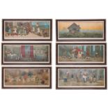 After John Hassall (1868-1948), a set of six 'Peter Pan' chromolithographs, early 20th century,