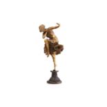 Claire Jeanne Roberte Colinet (1880-1950) French, 'Hindu Dancer', a patinated bronze Art Deco