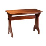 Hudson Dodswell of Manchester; a mahogany "Gothic Revival" library table, early/mid 20th century, of