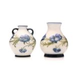 William Moorcroft for James MacIntyre, a miniature 'Poppy garland' vase, circa 1903, twin handled