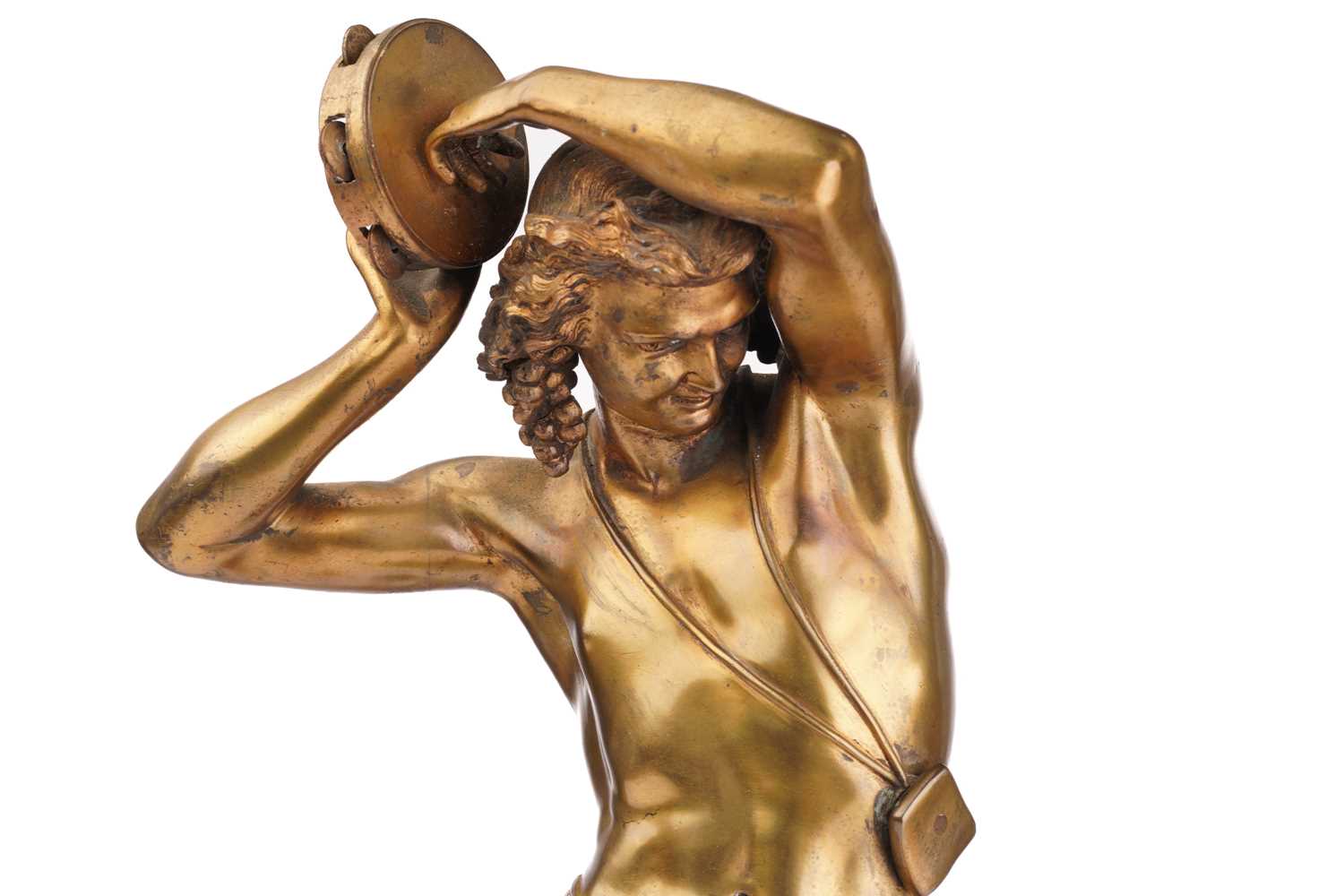 Albert Ernest Carrier-Belleuse (1824 - 1887), a pair of gilt bronze figures of Neapolitan musicians, - Image 10 of 11
