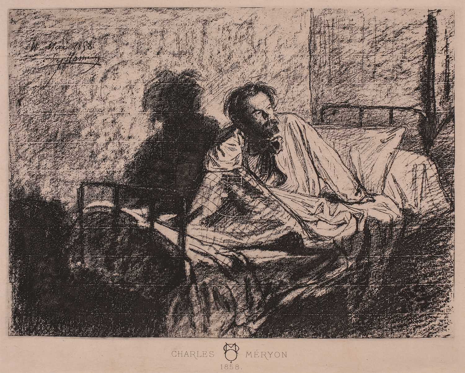 Jules Henri Delavallee (1862 – 1943) Angelique a la Fenetre, soft ground etching & aquatint, circa - Image 4 of 6