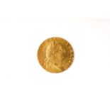 Geo III gold guinea, 1791, fifth laur. bust right, rev. crowned 'spade' shield. VFVF. No mounting