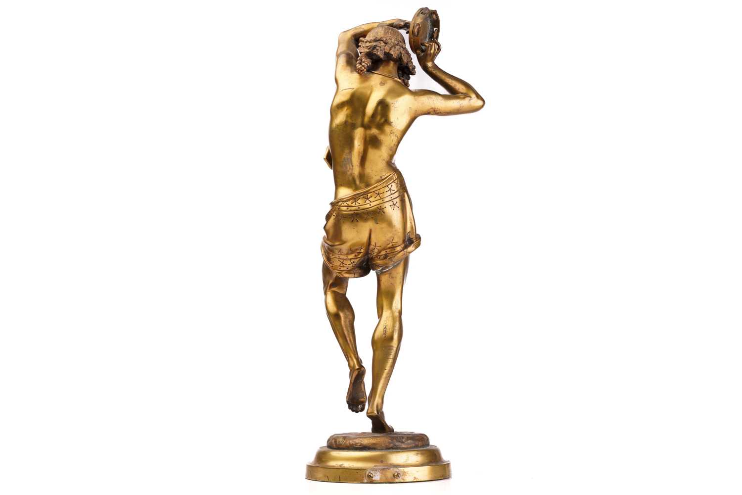 Albert Ernest Carrier-Belleuse (1824 - 1887), a pair of gilt bronze figures of Neapolitan musicians, - Image 11 of 11