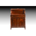 In the manner of John Maclean & Sons, a regency figured rosewood secretaire chiffonier with