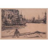 James Abbot McNeill Whistler (1834 - 1903), Eagle Wharf, etching, signed & dated within the plate