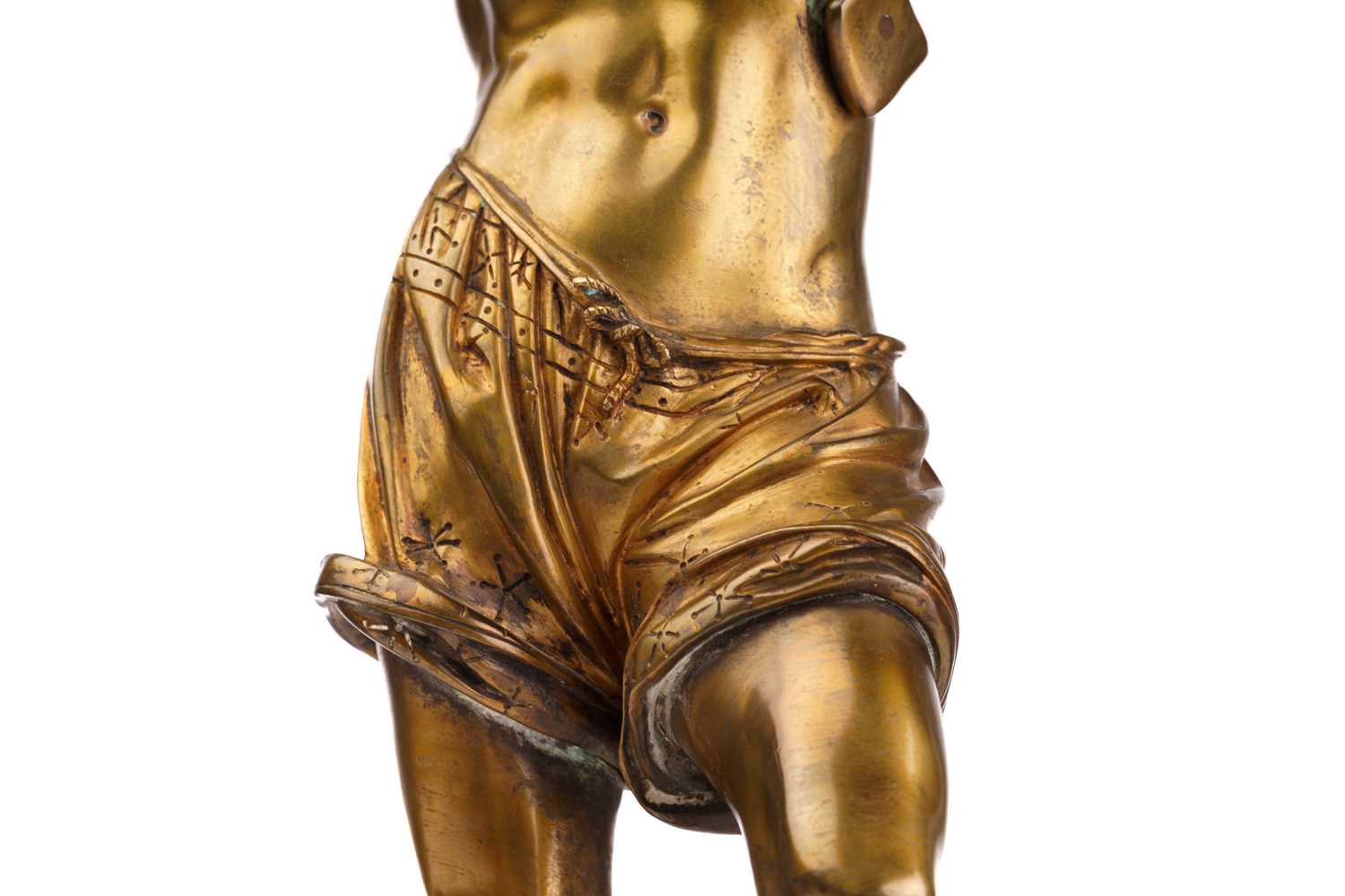 Albert Ernest Carrier-Belleuse (1824 - 1887), a pair of gilt bronze figures of Neapolitan musicians, - Image 9 of 11