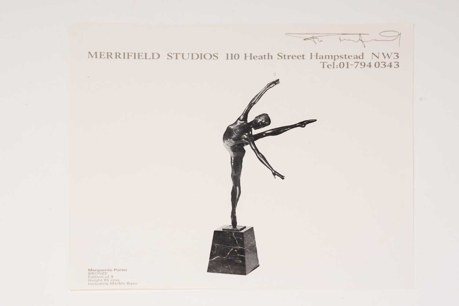 Tom Merrifield (1933-2021), 'Marguerite', signed, numbered 82/150, bronze on a bronze base, with a - Image 11 of 13