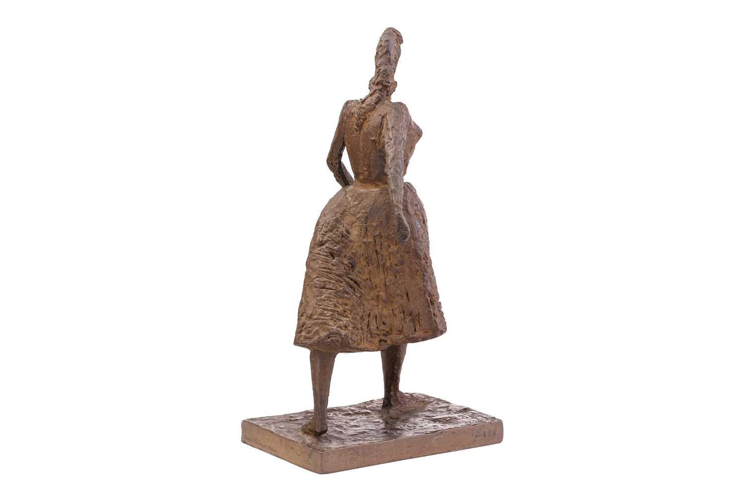 Chana Orloff (Ukrainian born, Israeli 1888-1968) a bronze figure of a lady sowing seeds from her - Image 2 of 17