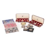 Elizabeth II, two 1953 Coronation sets of ten proof coins, issued by the Royal Mint, in presentation