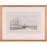 William Wyllie (1851-1931), 'Chinese Gunboat with Flag of Truce', watercolour, signed to lower