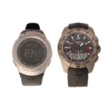 An Origo Stormshield and a Tissot T-touch expert, the Origo features a digital display with