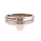 H. Samuel - A diamond solitaire ring in palladium, from the 'Forever Diamond' collection, consisting